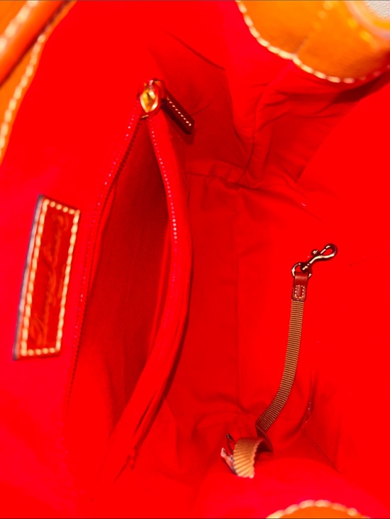 Dooney & Bourke Pebble Grain Large Murphy Backpack in a caramel brown color main image 5